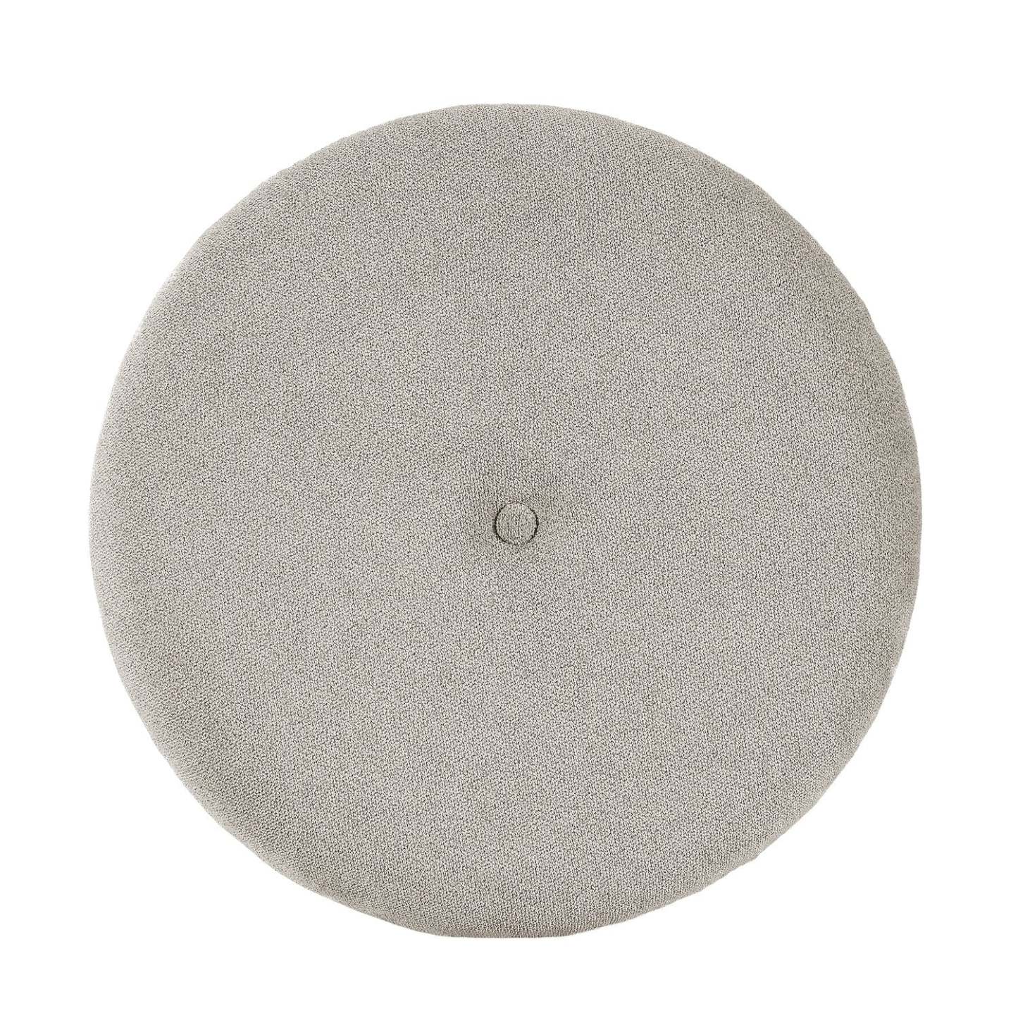 Pouf de rangement rond Winnipeg de 17,5 po en tissu - gris