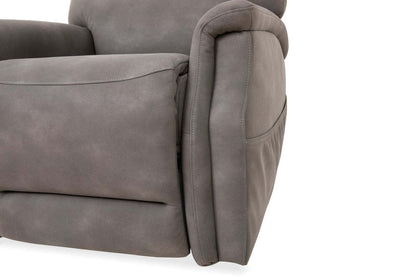 Claire 34 Fauteuil basculeur à inclinaison électrique en tissu d’apparence cuir - gris anthracite