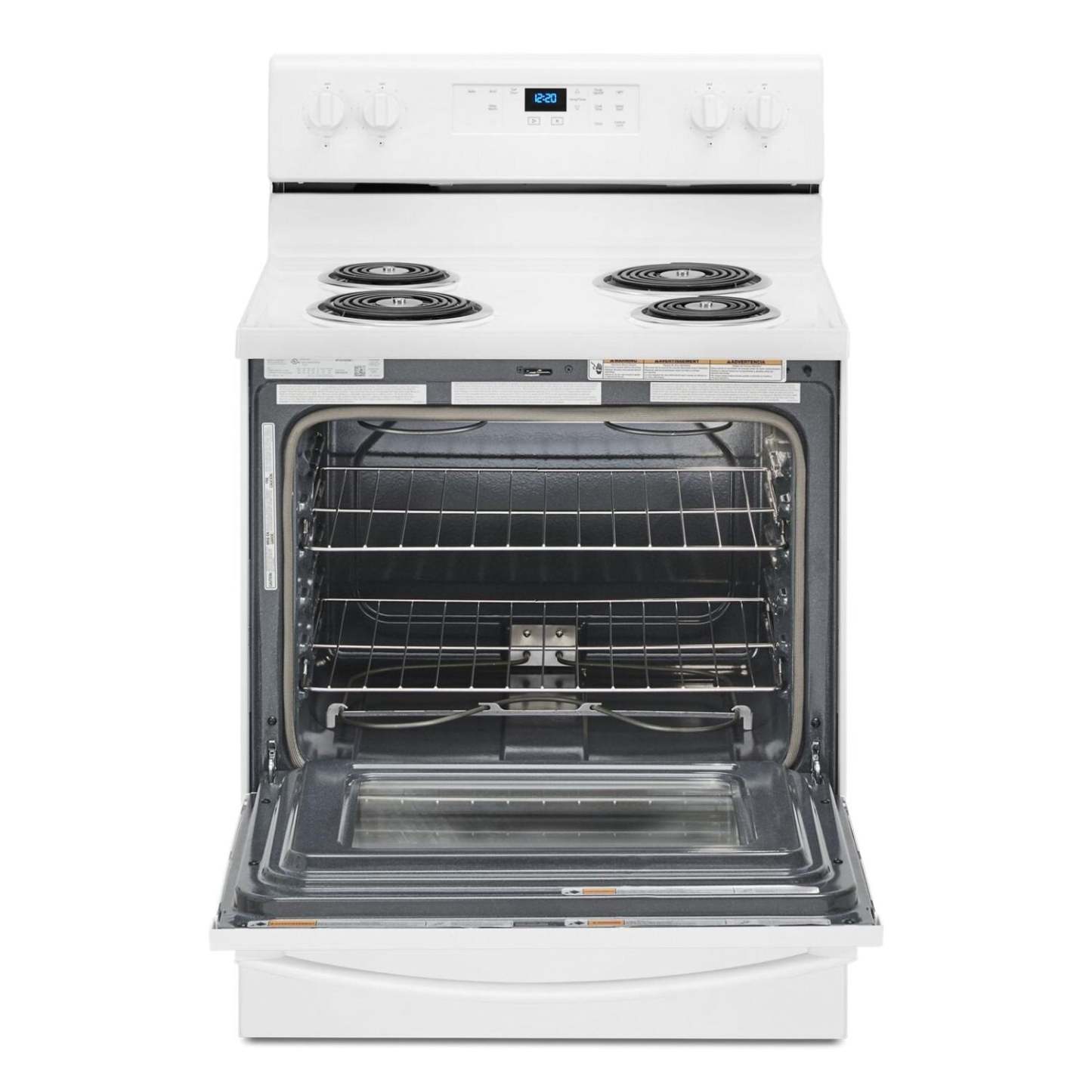 Cuisinière électrique Whirlpool de 4,8 pi³ avec nettoyage automatique - blanche - YWFC315S0JW
