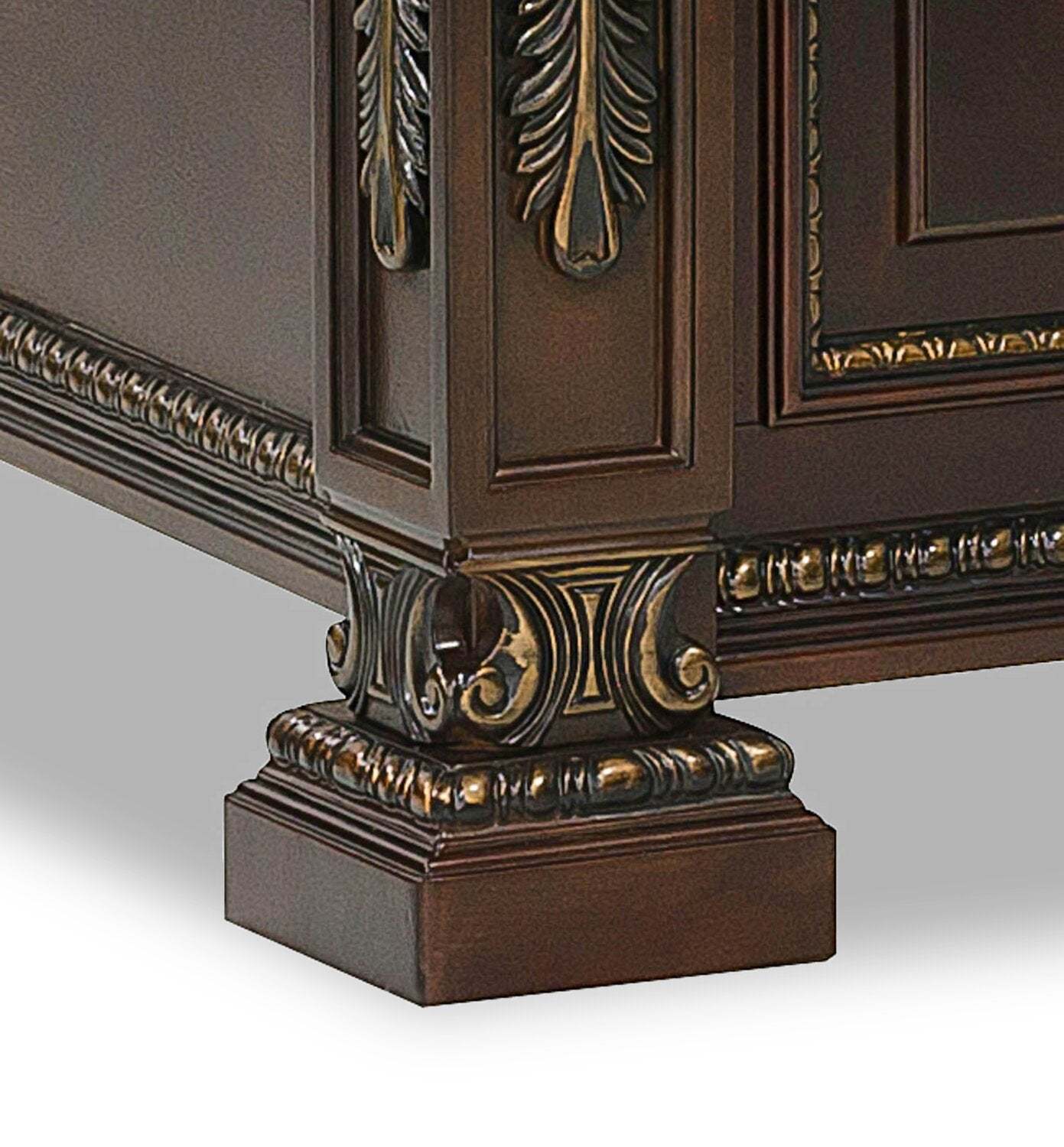 Ensemble de chambre à coucher Wynn 5 pièces avec lit, commode et miroir, brun cerise - Queen Size | Ensemble de chambre à coucher Wynn 5 pièces avec lit, commode et miroir, brun cerisier - taille queen