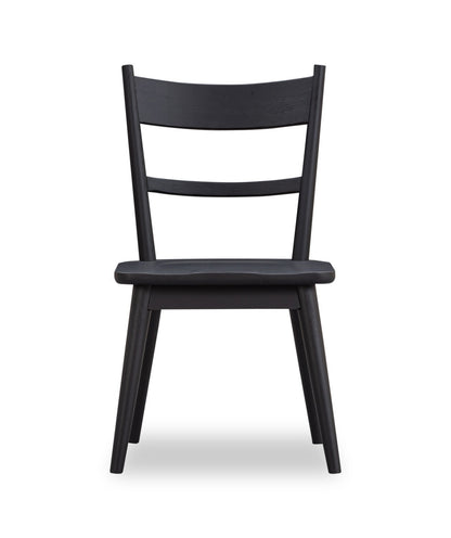 Kort &amp; Co. Chaise de salle à manger Sol avec dossier en échelle incurvé - Noir | Chaise de salle à manger Sol de Kort &amp; Co. avec dossier en échelle courbé - noire