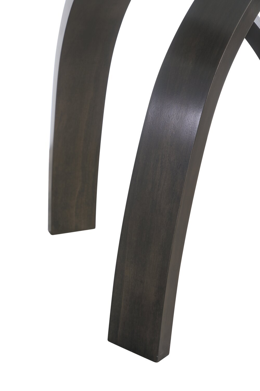 Jorja 46 Modern Glass Top Sofa Table - Brown with Bentwoood Legs|Table de salon moderne Jorja de 46 po avec dessus en verre - brune avec pattes en bois cintré