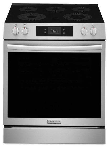 Cuisinière électrique Frigidaire Gallery de 6,2 pi³ avec pizza cuite sur pierre - acier inoxydable Smudge-ProofMD - GCFE307CBF