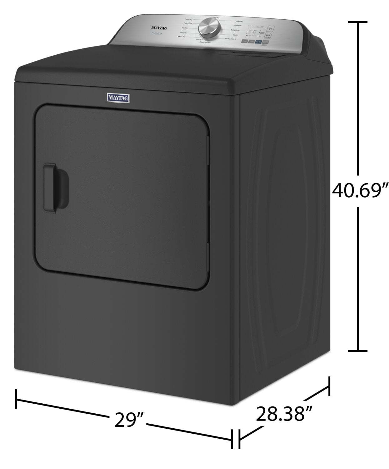 Maytag 7 Cu. Ft. Pet Pro Gas Dryer - Volcano Black - MGD6500MBK | Sécheuse à gaz Maytag Pet Pro de 7 pi³ - noir volcan - MGD6500MBK