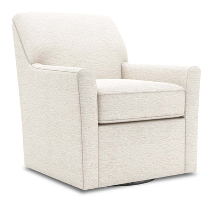 Fauteuil d’appoint pivotant personnalisable Sofa Lab de 31 po fabriqué au Canada en tissu de chenille - beige Luxury Sand | SWIV3093