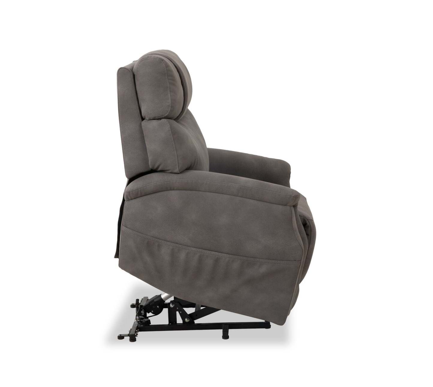Claire 34 Fauteuil basculeur à inclinaison électrique en tissu d’apparence cuir - gris anthracite