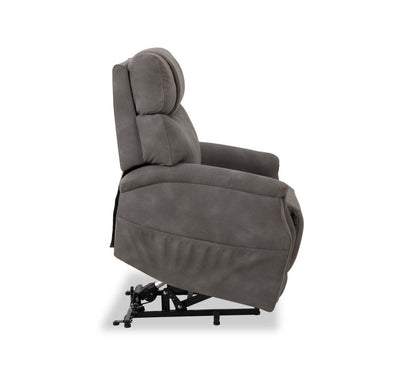 Claire 34 Fauteuil basculeur à inclinaison électrique en tissu d’apparence cuir - gris anthracite