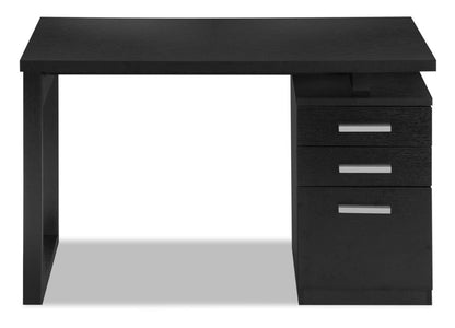 Bureau réversible Ronan 47.25 à 3 tiroirs - Noir|Bureau réversible Ronan de 47,25 po à 3 tiroirs - noir