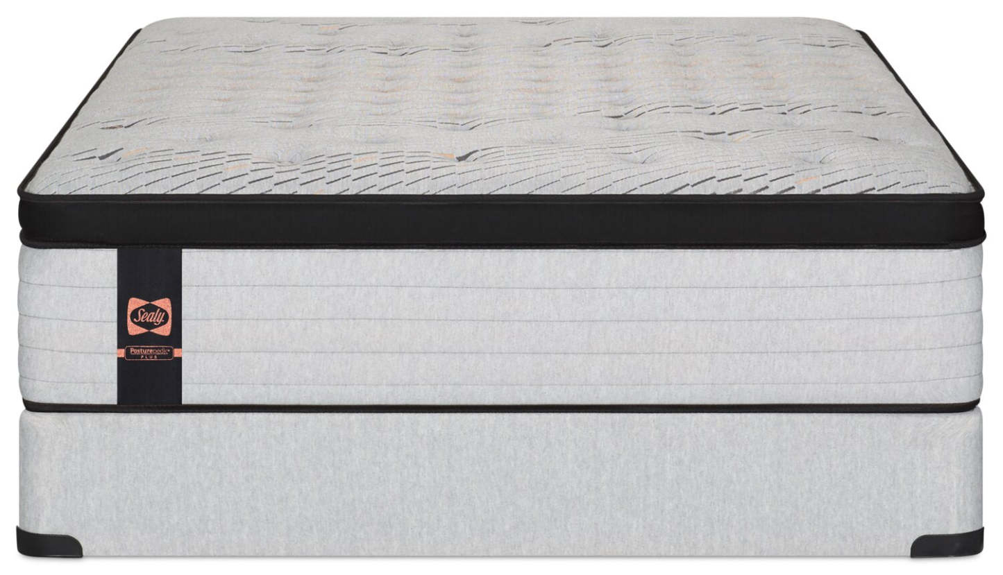 Ensemble matelas semi-ferme à Euro-plateau Bronson PosturepedicMD Plus de série 1000 de Sealy pour lit double | BRONSNFP