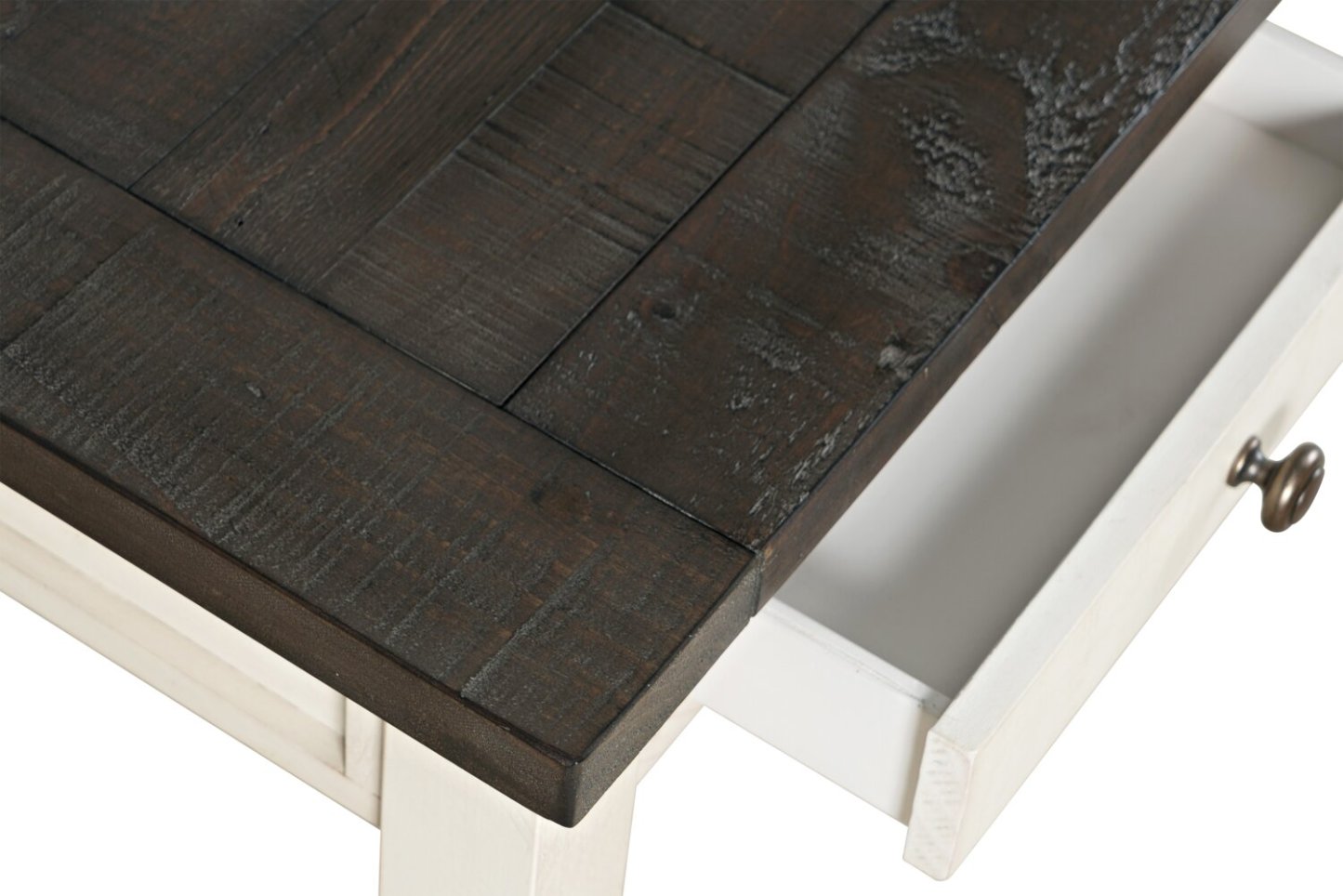 Madison County 50 Office Office Desk with 3-Drawers - Vintage White with Barnwood Brown |Bureau Madison County de 50 po à 3 tiroirs - blanc rétro avec brun de style bois de grange