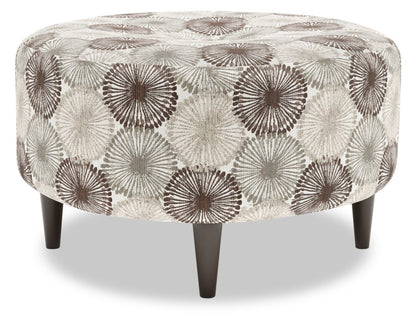 Pouf The Curve 31 en tissu, coloris Stone Multicolore, fabriqué au Canada | CURV1158