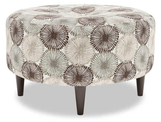 Pouf The Curve 31 en tissu, coloris Stone Multicolore, fabriqué au Canada | CURV1158