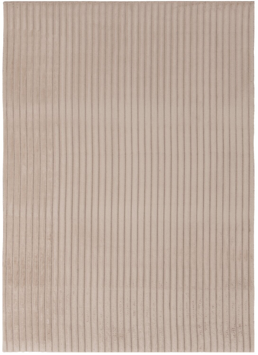 Tapis taupe en fausse fourrure avec envers en mousse à mémoire de forme – 7' x 10' | Carpette Channel en fausse fourrure taupe avec revers en mousse à mémoire de forme - 7 pi x 10 pi