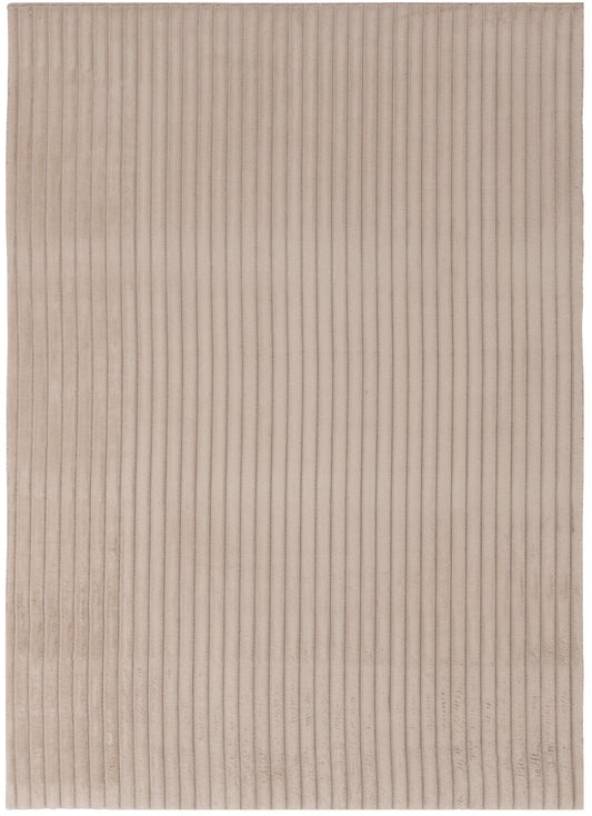 Tapis taupe en fausse fourrure avec envers en mousse à mémoire de forme – 5' x 7' | Carpette Channel en fausse fourrure taupe avec revers en mousse à mémoire de forme - 5 pi x 7 pi