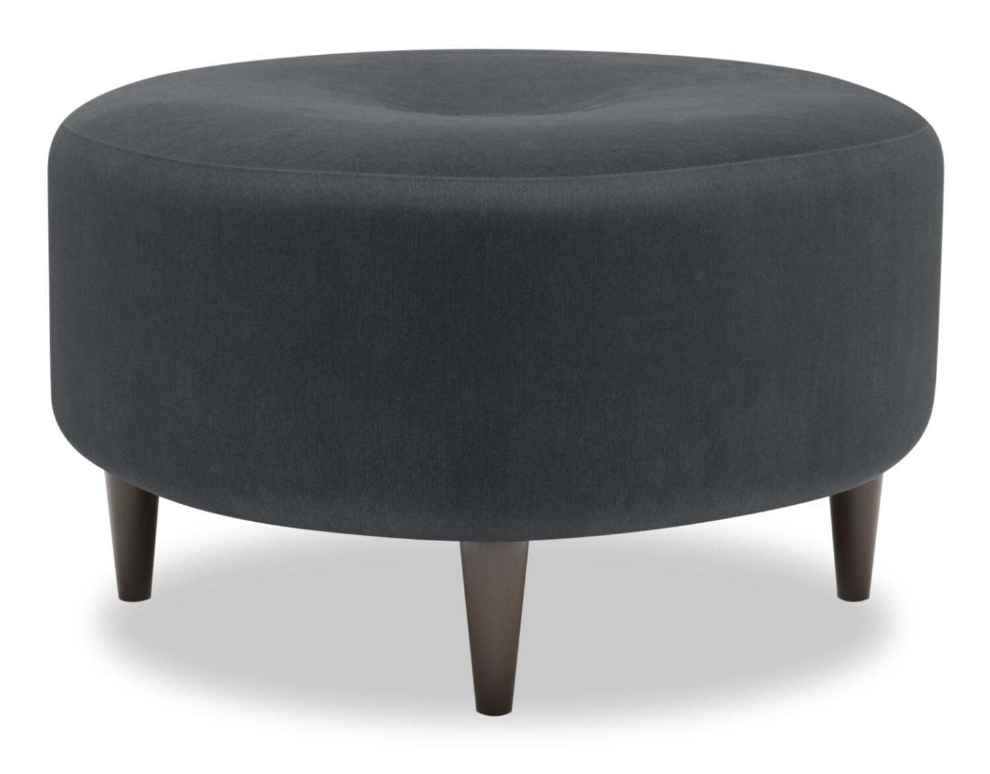 Pouf The Curve 31 en tissu aspect lin - Pax Pepper Grey | Fabriqué au Canada | CURV2949