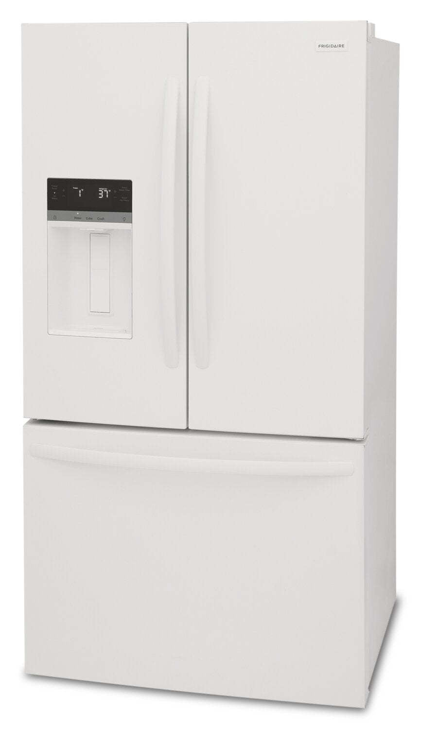 Réfrigérateur Frigidaire de 36 po et de 27,8 pi³ à profondeur standard à portes françaises - blanc - FRFS2823AW | Frigidaire 36 27,8 pi³ Réfrigérateur à portes françaises de profondeur standard - blanc …