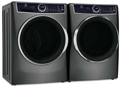 Electrolux 5.2 Cu. Ft. Front-Load Washer and 8 Cu. Ft. Gas Dryer - Titanium | Laveuse à chargement frontal de 5,2 pi³ et sécheuse à gaz de 8 pi³ - Titane | ELFL763G