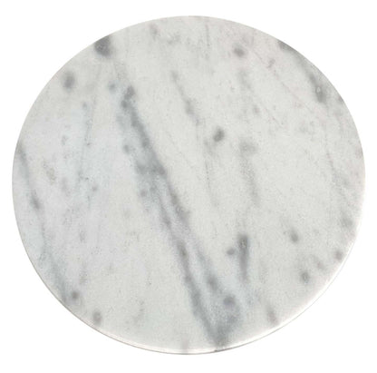 Sabrina 14 Accent Table - Black with White Marble Look Top|Table d'appoint Sabrina de 14 po - noire avec dessus en imitation de marbre blanc