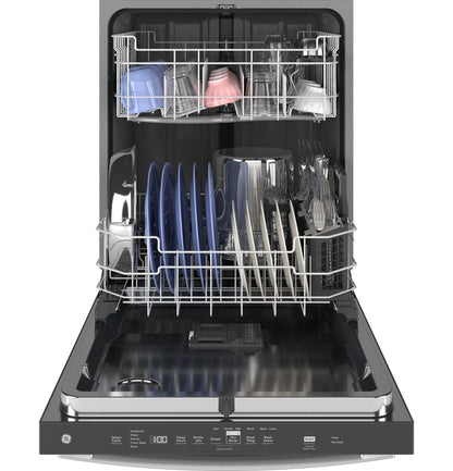 GE 24 50 dBA Built-In Top-Control Smart Dishwasher with Steam and Sani - Stainless - GDT635HSRSS | Lave-vaisselle intelligent encastré GE de 24 po à 50 dBA avec commandes sur le dessus et assainissement…