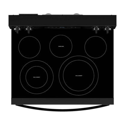 Cuisinière électrique Whirlpool de 5,3 pi3 avec friture à air sans préchauffage - noire - YWFES5030RB | Bain à remous 5,3 Cu. Fort. Cuisinière électrique sans préchauffage pour friture à air - Noir - YWFES5030RB | YWFES5RB