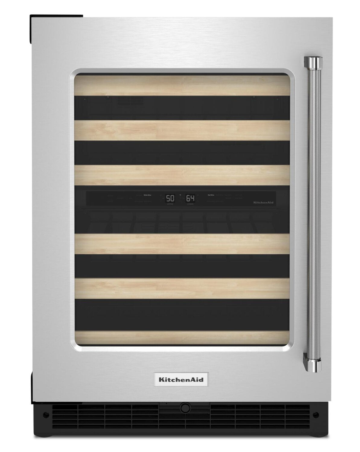 Réfrigérateur à vin KitchenAid de 5 pi³ et de 24 po sous le comptoir - acier inoxydable - KUWL214KSB | KitchenAid 24 5 Cu. Ft. Undercounter Wine Refrigerator - Stainless Steel - KUWL214KSB