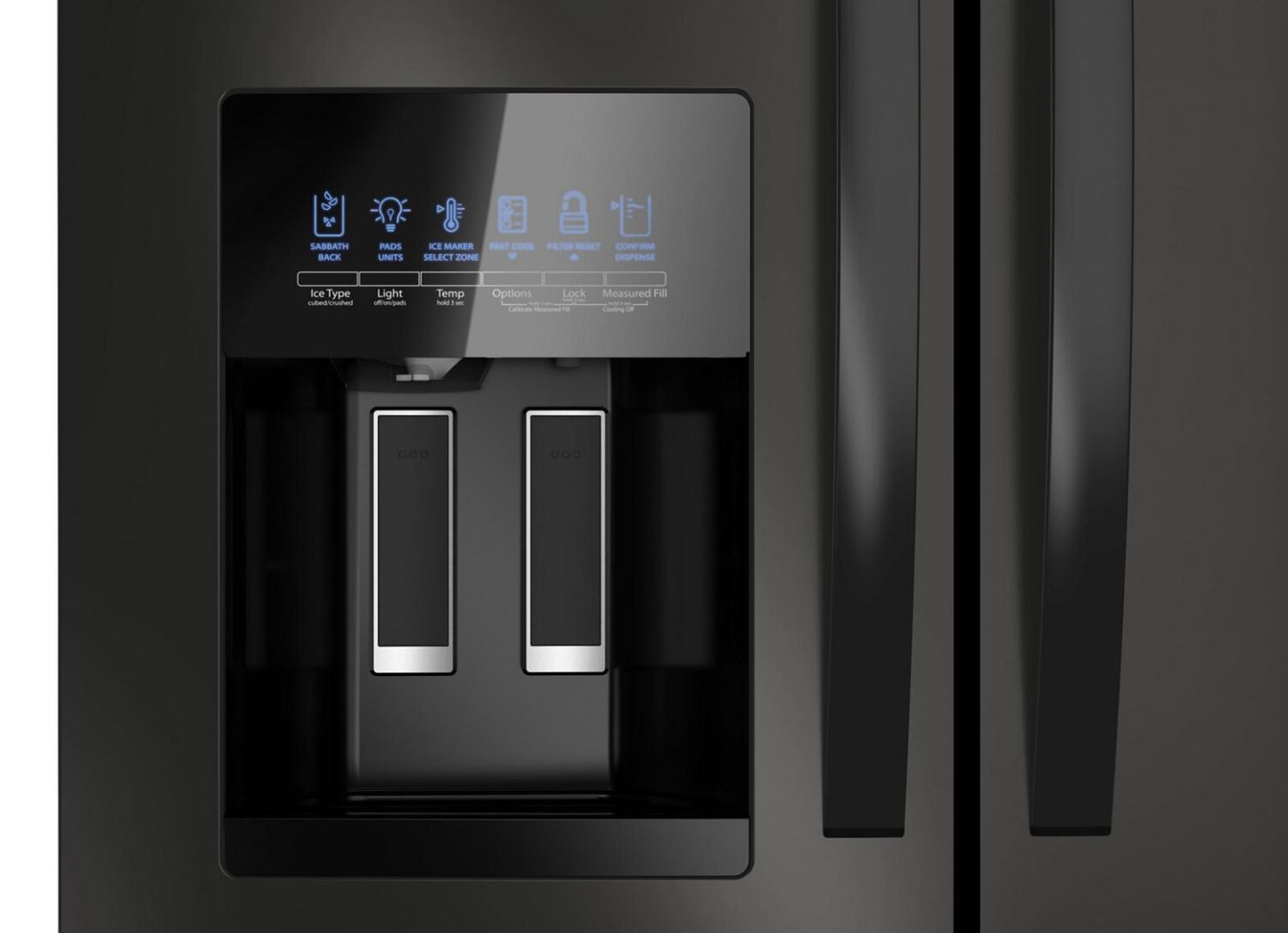 Réfrigérateur Whirlpool de 36 po et de 24,5 pi³ à portes françaises - noir - WRMF3636RB | WRMF36RB