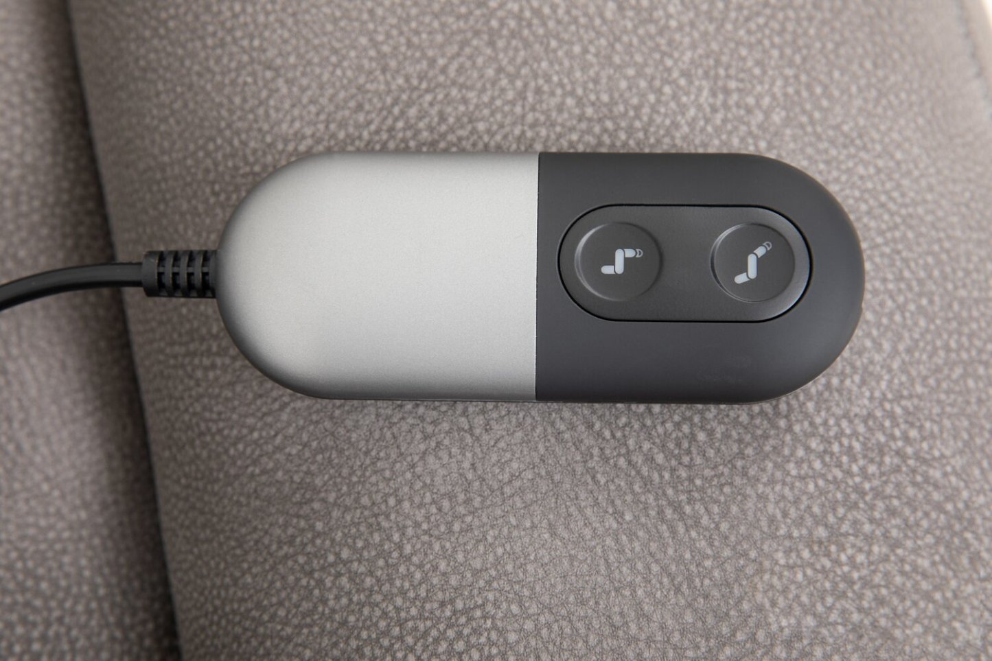 Claire 34 Fauteuil basculeur à inclinaison électrique en tissu d’apparence cuir - gris anthracite