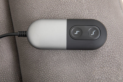 Claire 34 Fauteuil basculeur à inclinaison électrique en tissu d’apparence cuir - gris anthracite