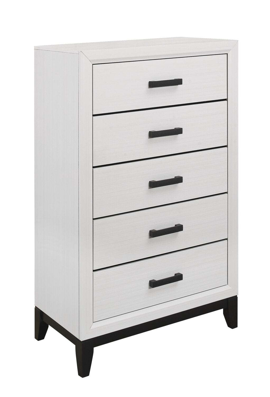 Commode de chambre Kate, 5 tiroirs, 31,1 L x 50,4 H - Blanc | Commode verticale Kate de 31,1 po (L) x 50,4 po (H) à 5 tiroirs pour la chambre à coucher - blanche