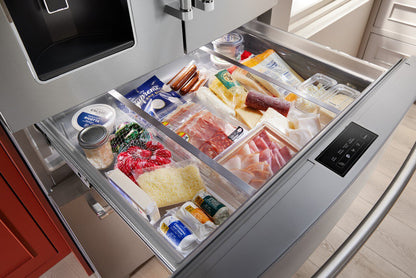 Réfrigérateur KitchenAid de 26,2 pi³ et de 36 po à portes françaises - acier inoxydable avec finition Pr…