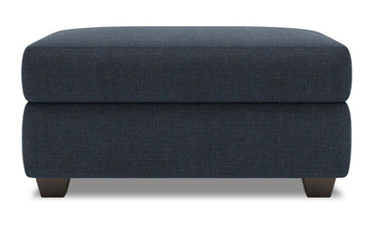 Fabriqué au Canada Pouf de rangement personnalisable The Trunk 39 en tissu d'apparence lin - bleu Luna Sailor | Pouf de rangement The Trunk de Sofa Lab de 39 po fabriqué au Canada en tissu d’apparence lin - bleu Luna Sailor | TRUN2491