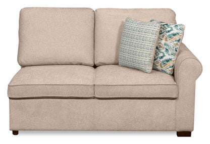 Scott Living Haven 2-Piece Left-Facing Chenille Fabric Cuddler Sectional - Taupe | Canapé sectionnel enveloppant de gauche Haven de Scott Living 2 pièces en tissu de chenille - taupe