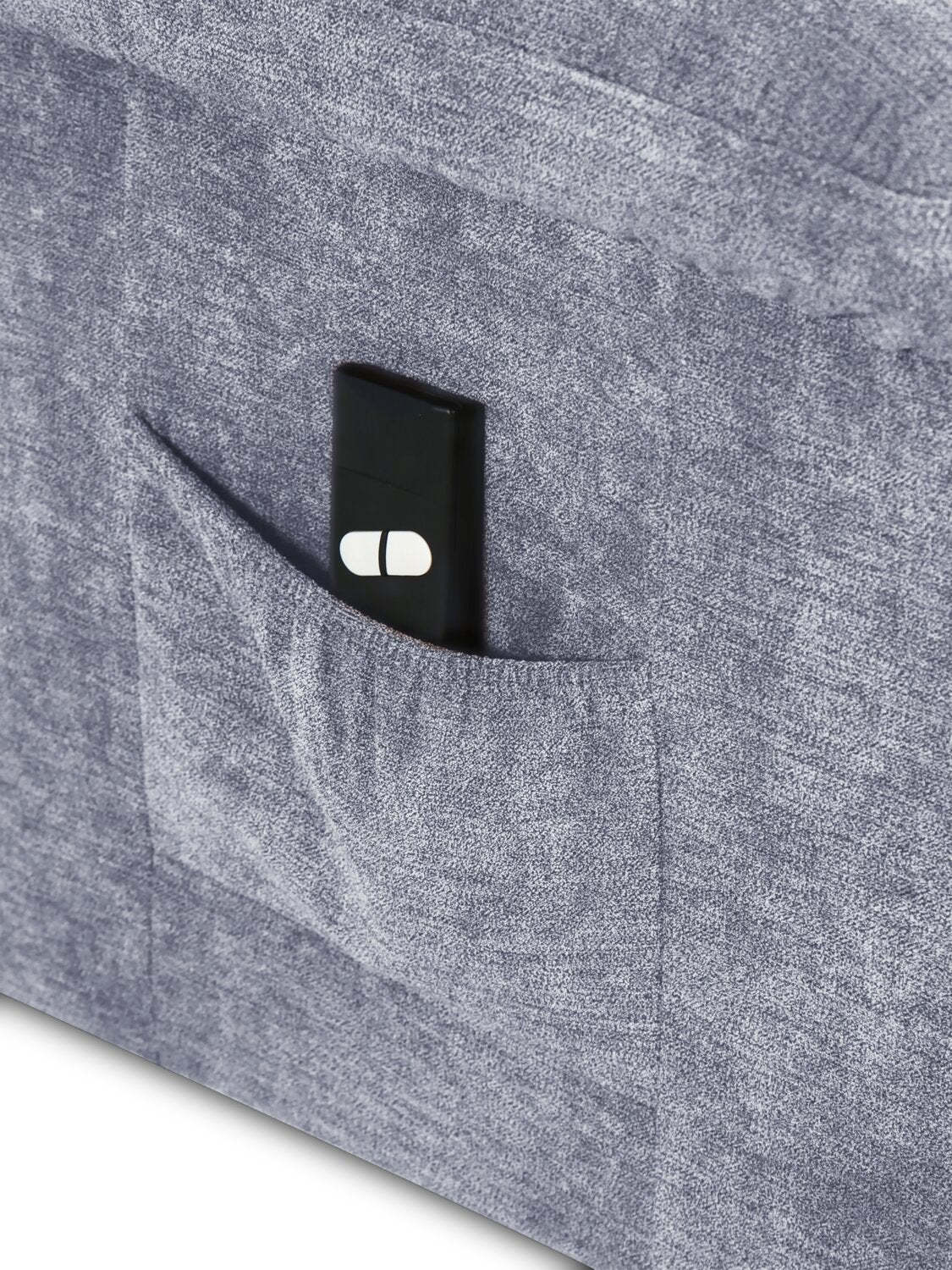 Fauteuil basculeur à inclinaison électrique Ruben de 32 po en tissu chenille - gris