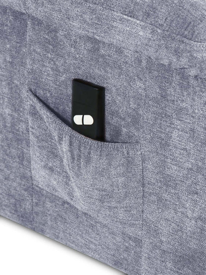 Fauteuil basculeur à inclinaison électrique Ruben de 32 po en tissu chenille - gris