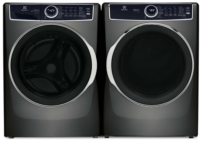 Electrolux 5.2 Cu. Ft. Front-Load Washer and 8 Cu. Ft. Gas Dryer - Titanium | Laveuse à chargement frontal de 5,2 pi³ et sécheuse à gaz de 8 pi³ - Titane | ELFL763G