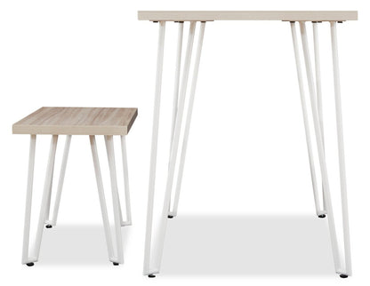 Bureau d'étude Liam avec banc pour enfants - Blanc | Bureau d'étude Liam pour enfants avec banc - blanc