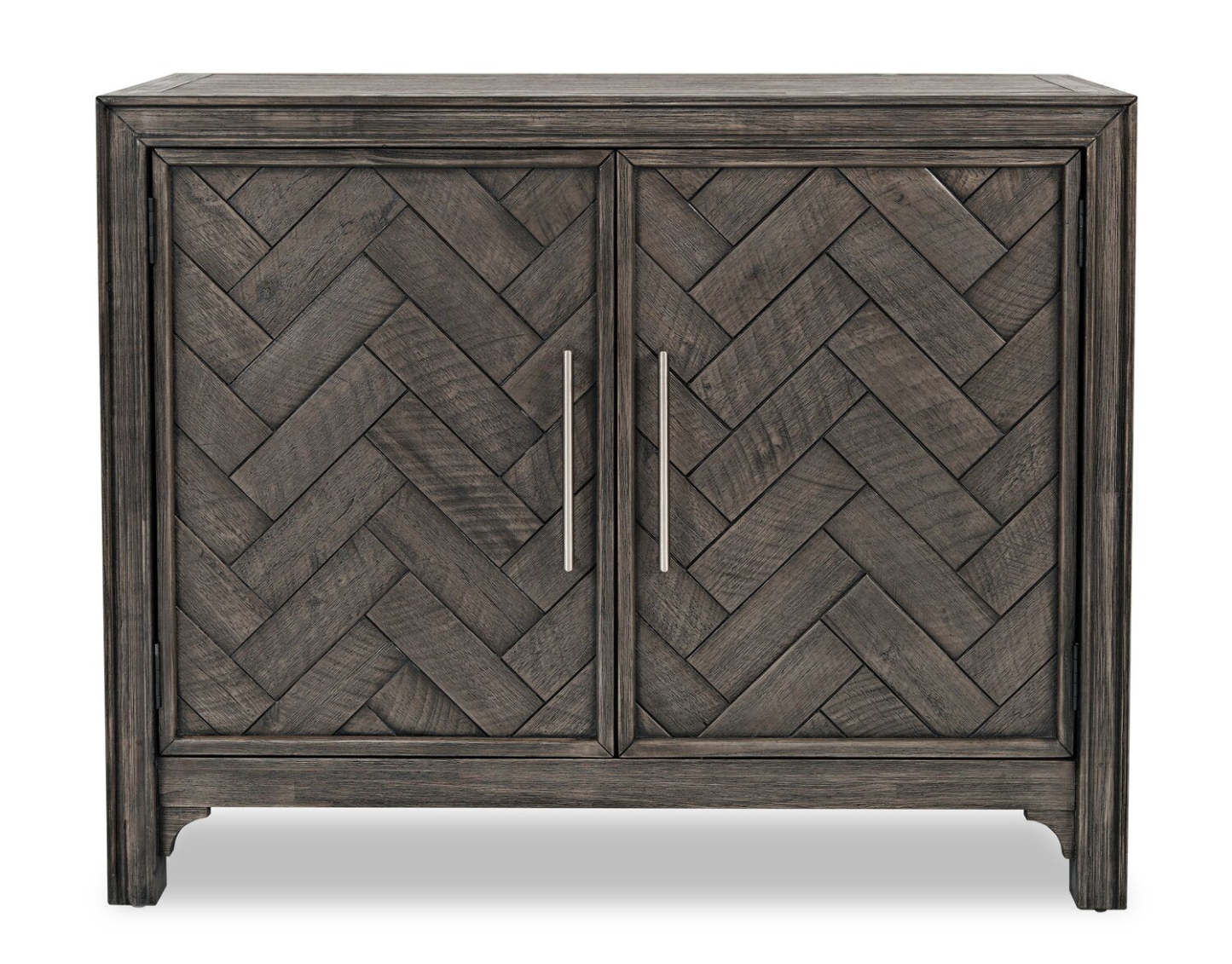 Armoire d'appoint en bois massif Keena 40 - Gris|Armoire décorative Keena de 40 po en bois massif - grise