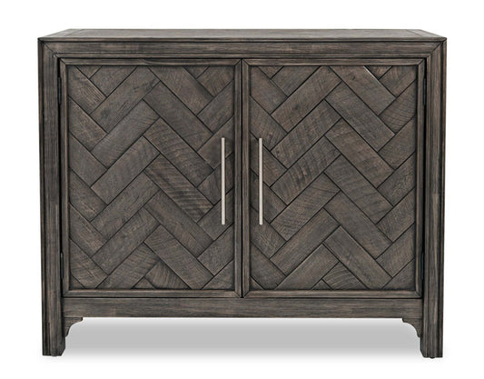 Armoire d'appoint en bois massif Keena 40 - Gris|Armoire décorative Keena de 40 po en bois massif - grise
