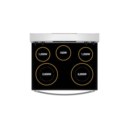 Cuisinière électrique Whirlpool de 5,3 pi3 avec cuisson à air - blanche - YWFES4530SW