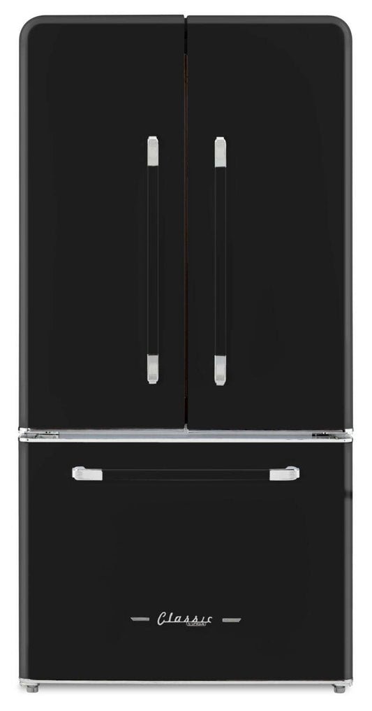 Réfrigérateur Classic Rétro par Unique de 36 po et de 21,4 pi3 de profondeur comptoir - noir minuit - UGP-595L B AC | U595LBAC