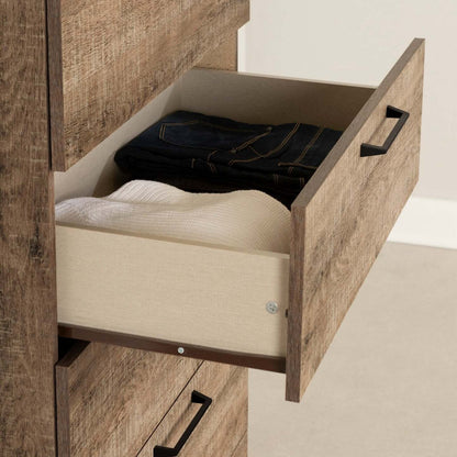 Commode de chambre Everley, 5 tiroirs, 29 L x 49 H - Marron | Commode verticale Everley de 29 po (L) x 49 po (H) à 5 tiroirs pour la chambre à coucher - brune