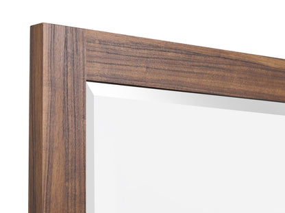 Miroir de commode de chambre à coucher Dante - brun