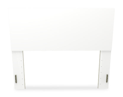 Lit à panneaux Riley avec tête de lit et cadre pour enfants, fabriqué au Canada, blanc - Pleine grandeur | Lit à panneaux Riley avec tête de lit et cadre de lit pour enfants, fabriqué au Canada, blanc - format lit double