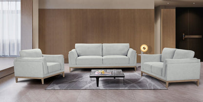 Valley 83.5 Fabric Sofa with Rubberwood Base and Legs - Grey | Canapé Valley de 83,5 po en tissu avec base et pattes en hévéa - gris