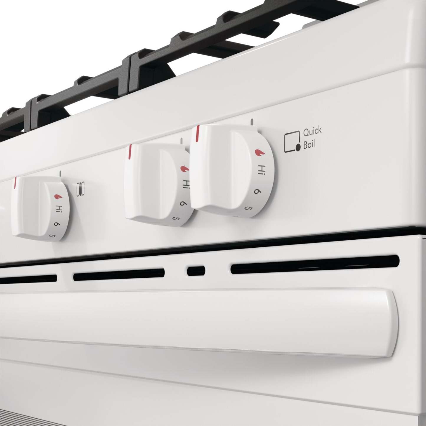 Cuisinière à gaz Frigidaire de 5,1 pi³ avec préchauffage rapide et surface de cuisson à 5 brûleurs - Blanc - FCRG3062AW | Frigidaire 5.1 Cu. Ft. Gas Range With Quick Preheat and Five Burner Cooktop -…