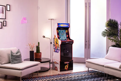 Arcade1Up Bandai Namco Legacy PAC-MANIA™ Edition Armoire d'arcade avec Riser | Borne d'arcade édition Bandai Namco Legacy PAC-MANIAMC de Arcade1Up avec plateforme | PACMANIE