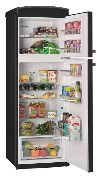 Unique Classic Retro 24 11 Cu Ft. Top Freezer Refrigerator – Midnight Black - UNQ-310L B TM | Réfrigérateur Classic Rétro d’Unique de 24 po et de 11 pi3 à congélateur supérieur - noir minuit - UNQ-310L B TM