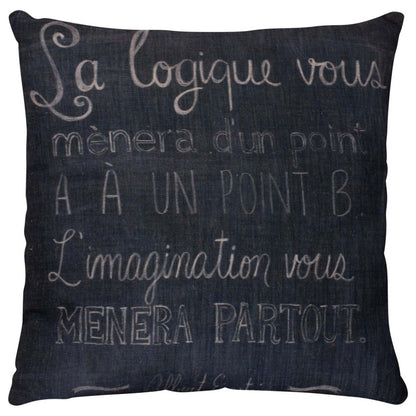 Oreiller décoratif Citation I - Noir | Coussin décoratif citation I - noir | FL1031DP