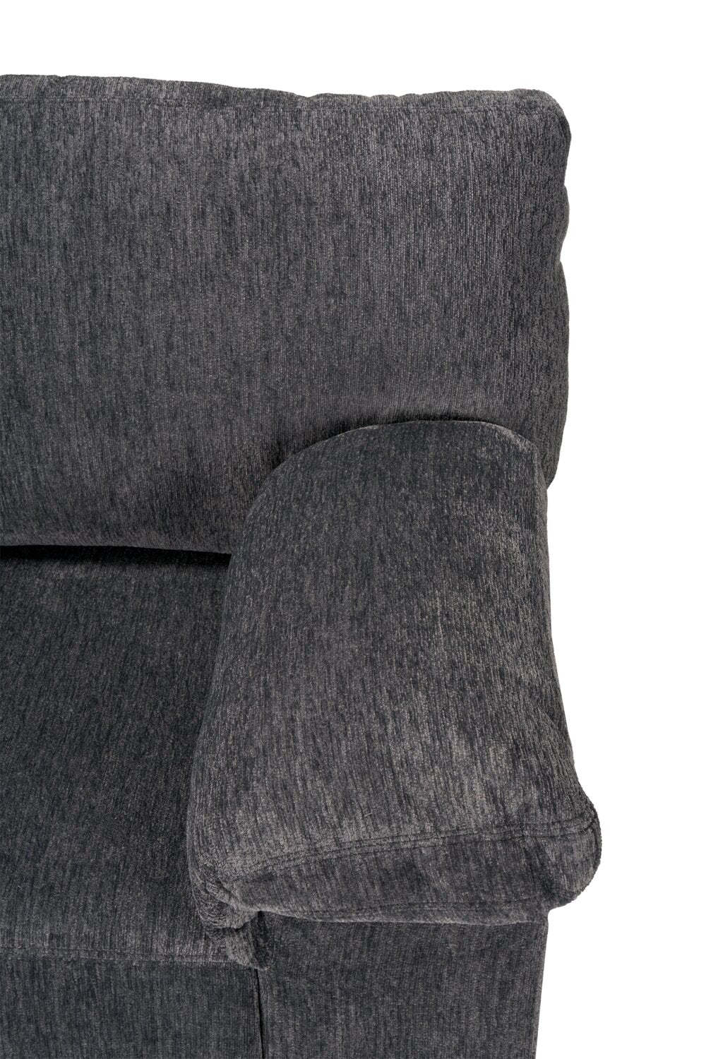 Fabriqué au Canada, canapé sectionnel de gauche Morgan 2 pièces en tissu de chenille avec coussins décoratifs - gris