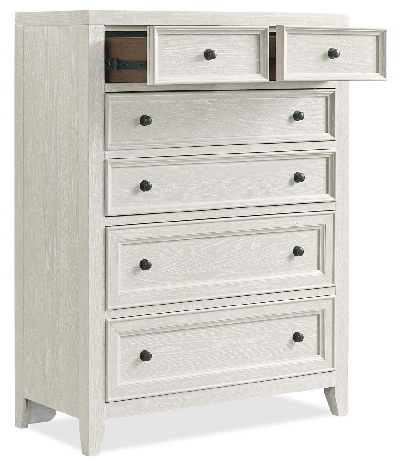 Casa Bedroom Chest of Drawers, 6-Drawer, 39W x 52H, Wood - White | Commode verticale Casa de 39 po (l) x 52 po (H) à 6 tiroirs en bois pour la chambre à coucher - blanche